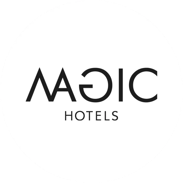 Magic Hotels circle white